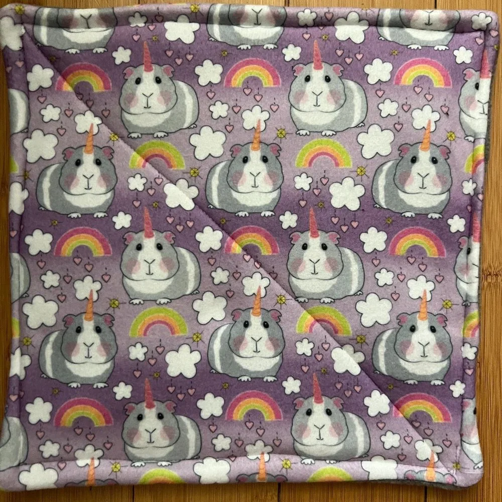 Guinea Pig Fleece P Piddle Pad Pair 11” Lot 2 Limited Supply Reversible NEW.